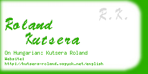 roland kutsera business card